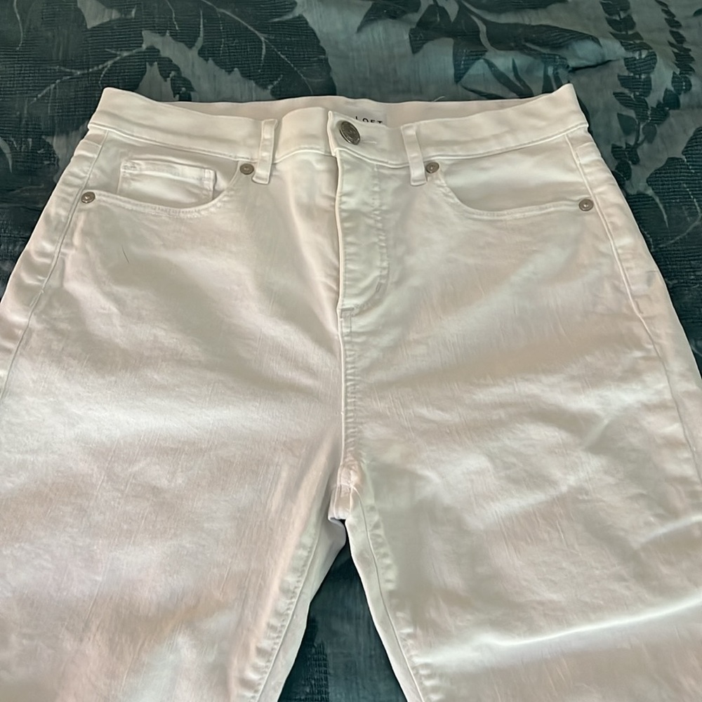 Loft distressed white jeans - Picture 4 of 14